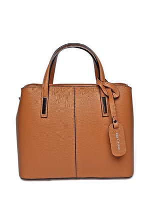 Anna Luchini Brown Rundleer Tas