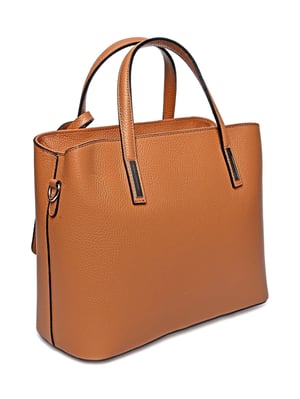 Anna Luchini Brown Rundleer Tas