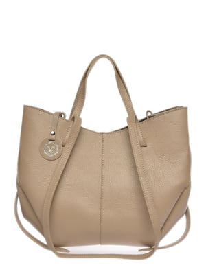 Luisa Vannini Beige Rundleer Tas