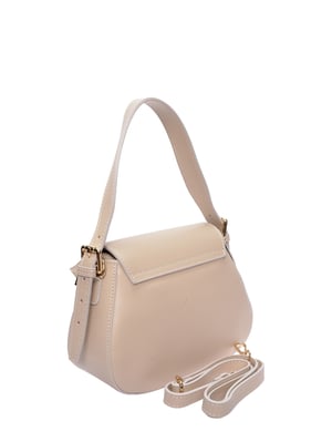Isabella Rhea Beige Rundleer Tas