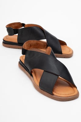 Broods Elastiska Läder Slip-On Sandaler (Dam)