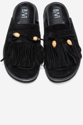 Carol Tassel Leather Mule