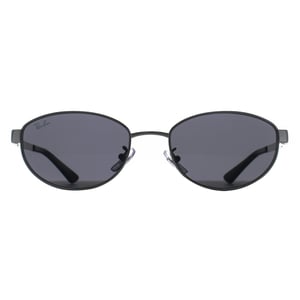 Ray-Ban Oval Womens Polished Silver Dark Grey RB3774D