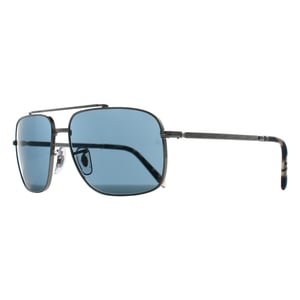 Ray-Ban Rectangle Unisex Polished Silver Blue RB3796
