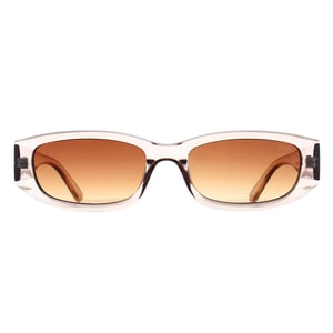 Atum Rectangle Womens Shiny Transparent Beige Brown Gradient Nyctra