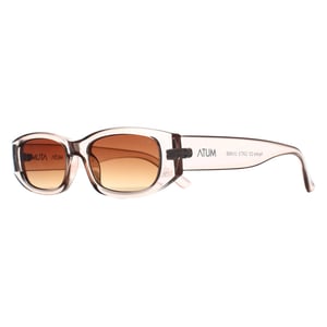 Atum Rectangle Womens Shiny Transparent Beige Brown Gradient Nyctra