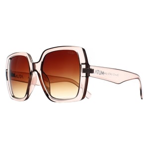 Atum Square Womens Shiny Transparent Beige Brown Gradient Zouk