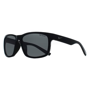 Nike Rectangular Mens Shiny Black Grey Polarized Cruiser P FQ4678
