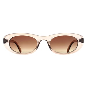 Atum Oval Womens Shiny Transparent Beige Silver Brown Gradient Noctis