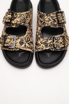 Milana Läder Double‑Strap Sandal (Women)