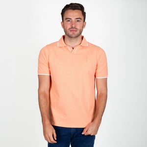 Q1905 Polo shirt stein licht melange