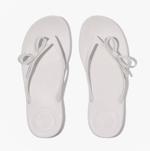 Fitflop Iqushion Glitz Womens Toe-post Sandals Urban White