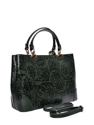Anna Luchini Groen Rundleer Tas