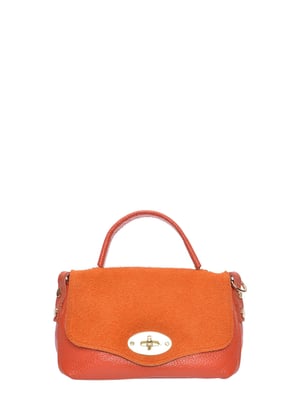 Roberta M Oranje Rundleer Tas