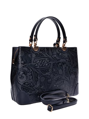 Anna Luchini Blauw Rundleer Tas