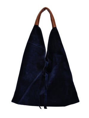 Anna Luchini Blauw Rundleer Tas
