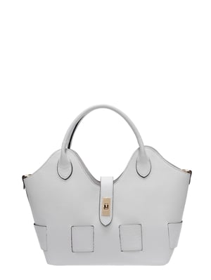 Roberta M Wit Rundleer Tas