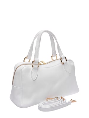 Roberta M Wit Rundleer Tas