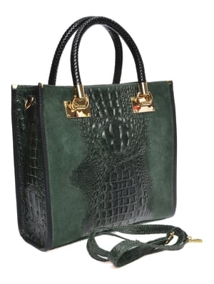 Roberta M Groen Rundleer Tas
