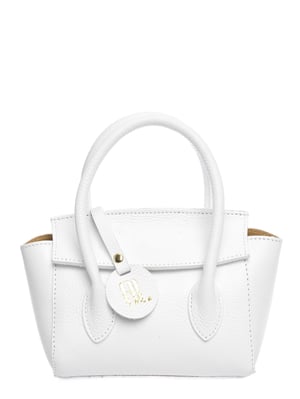 Anna Luchini Wit Rundleer Tas