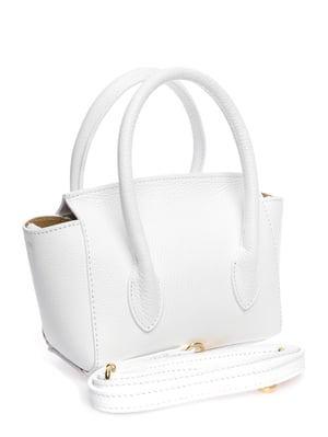 Anna Luchini Wit Rundleer Tas