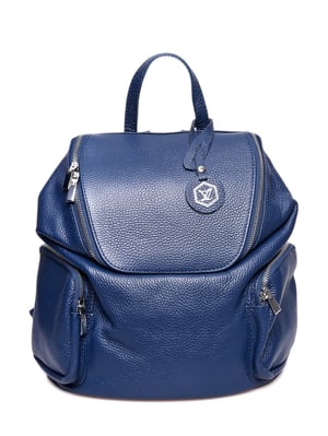 Luisa Vannini Blauw Rundleer Tas