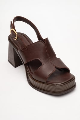 Zennia Leer Platform Sandaal (Women)