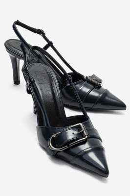 Noen Gesp Spitse Neus Stiletto Pump