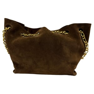 Nanushka Kettingriem Tote Bag in Bruin Suède