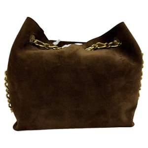 Nanushka Kettingriem Tote Bag in Bruin Suède