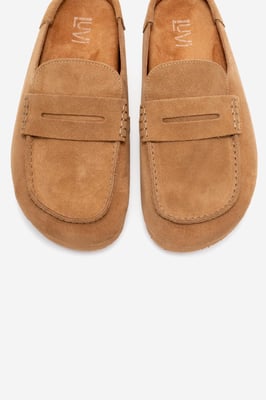 Priva läder slip-on toffel