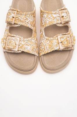 Milana Läder Double‑Strap Sandal (Women)
