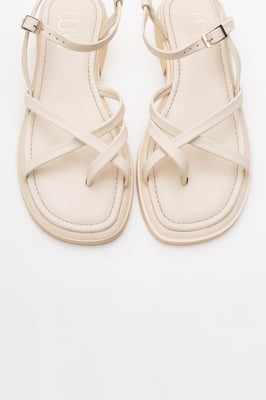 Antas Met bandjes Leer Plat Sandalen (Women)