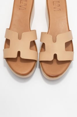 Lia Leer Platform Sandaal (Women)