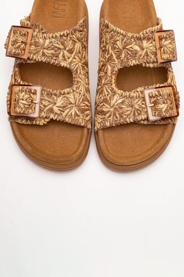 Milana Läder Double‑Strap Sandal (Women)