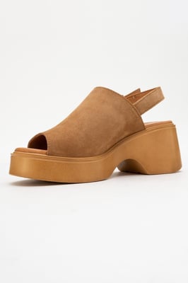 Power Leer Platform Sleehak Sandalen (Women)