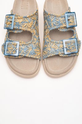 Milana Läder Double‑Strap Sandal (Women)