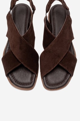 Broods Elastisch Leren Instap Sandalen (Dames)