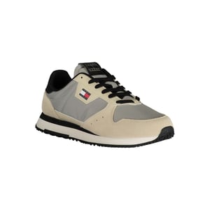 Tommy Hilfiger Grigio Leren Heren Sneakers