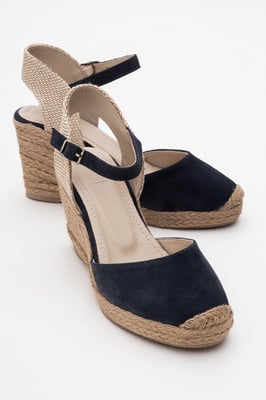 Sinta Suède Leren Platform Espadrille (Dames)