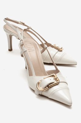 Noen Gesp Spitse Neus Stiletto Pump