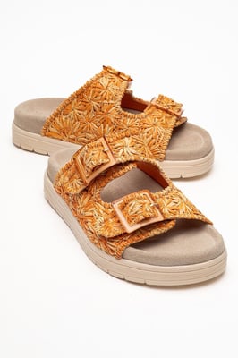 Milana Läder Double‑Strap Sandal (Women)