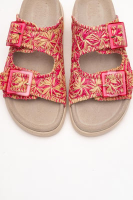 Milana Läder Double‑Strap Sandal (Women)