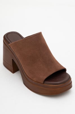 Nola Leer Platform Mules (Women)