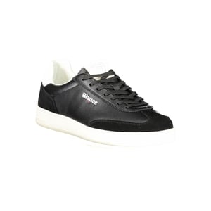 Blauer Zwarte Polyurethaan Heren Sneaker