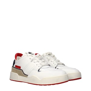 Isabel Marant Witte Leren Lage Sneakers