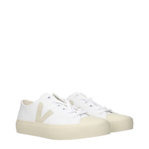 Veja Witte Stoffen Lage Sneakers
