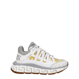Versace Witte Stoffen Sport Sneakers