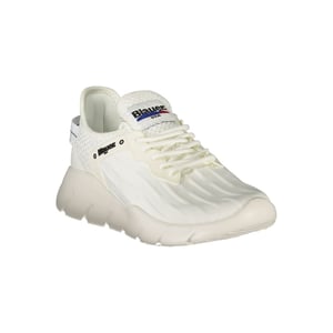 Blauer Witte Polyester Heren Sneaker