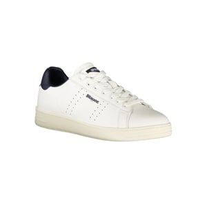 Blauer Witte Polyurethaan Sneakers voor Mannen
